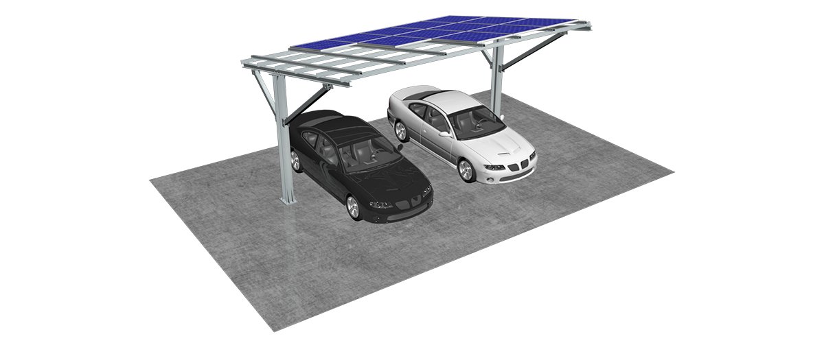 單立柱太陽(yáng)能車棚支架系統(tǒng)-2